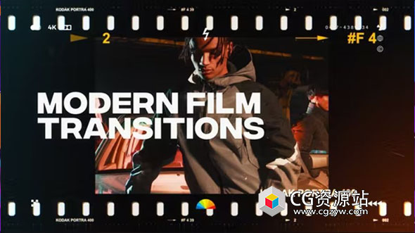 AE模板-电影胶片视频转场 Film Modern Transitions