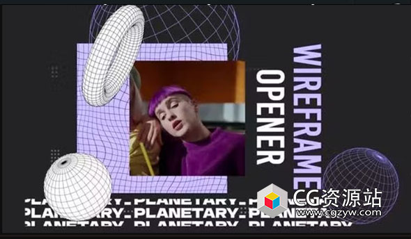 FCPX插件-时尚线框几何图形视频开场 Wireframe Shapes Opener