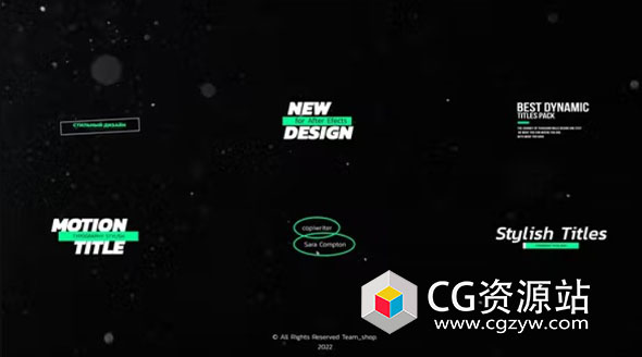 FCPX插件-6种简约时尚文字标题动画 Stylish Titles