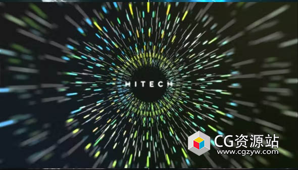 AE模板-粒子标志科技感线条隧道Logo动画 Techno Particle Logo Reveals