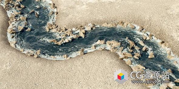 Blender程序化小溪河流生成插件 Realtime River Generator V1.3.1