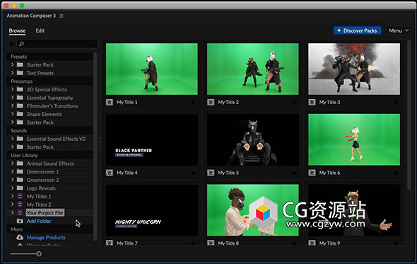 AE脚本-马头人MG动画预设图层运动缓入缓出文字标题字幕合集包 Win-图片1