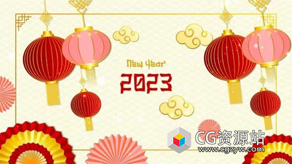 AE模板-灯笼中国新年开场片头 Chinese New Year Slideshow