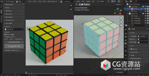 摄像机点投射Blender插件 Camera PnPoint V0.0.5