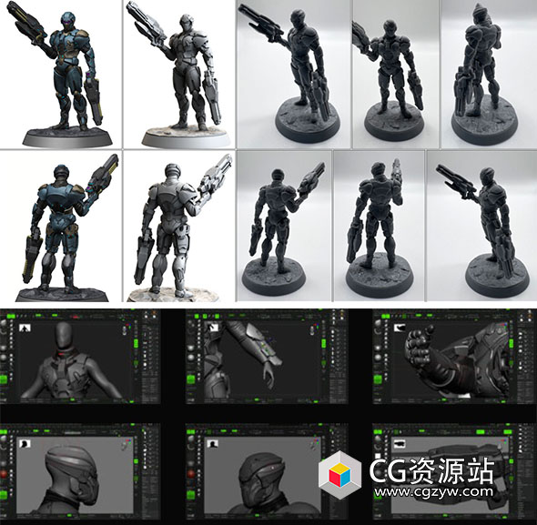 Zbrush棋牌游戏微型角色模型雕刻视频教程