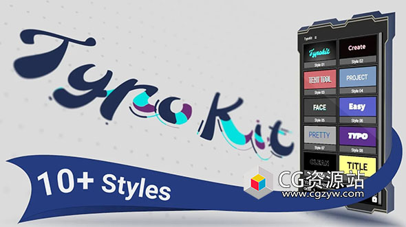 AE脚本-10组文字MG动画预设 TypoKit V1.1.2 + 使用教程