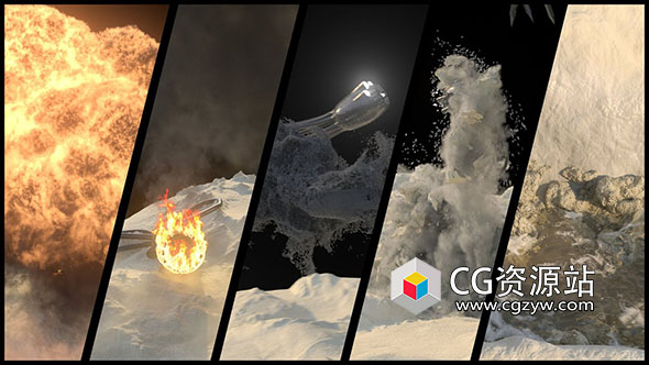 Houdini常用爆炸液体RBD模拟特效视频教程