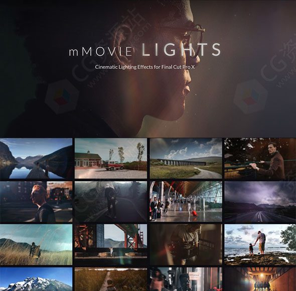 FCPX插件-60组大气电影质感光效叠加特效预设 Lights-图片1