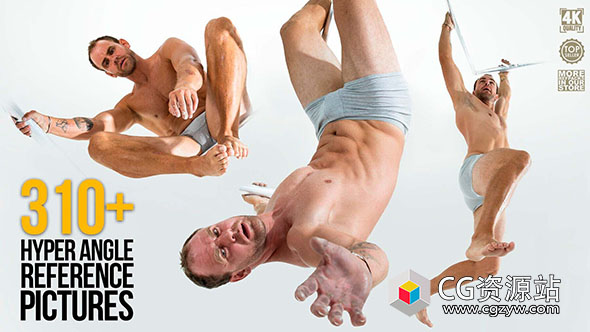 310张不同角度男性艺术姿势造型高清参考图片-图片1