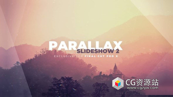 FCPX插件-15组视差图片视频展示片头场景动画 Parallax Slideshow 2