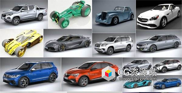 142组各类汽车3D模型2023年2月(MAX/OBJ /FBX格式)-图片1