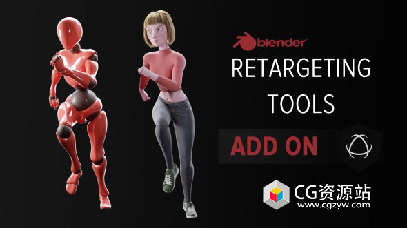 Blender专业动作捕捉重定向绑定动画插件 Retargeting Tools V1.2