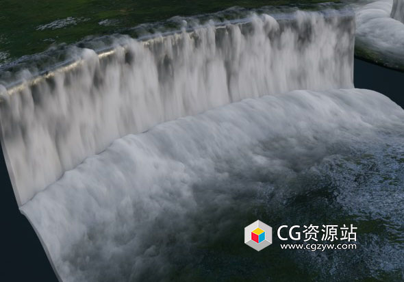 Blender预设模拟真实瀑布效果 Realtime Waterfall Shader V2