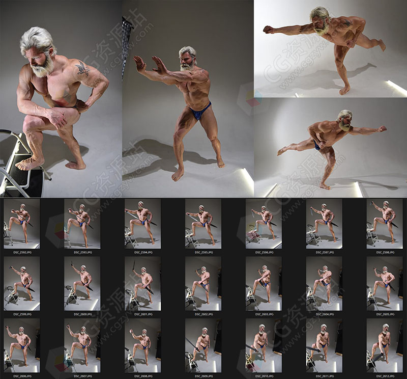 740张男性动态艺术姿势造型高清参考图片-图片2