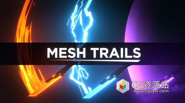 卡通光效路径拖尾Blender插件 Mesh Trails V1.3.3 + 预设包
