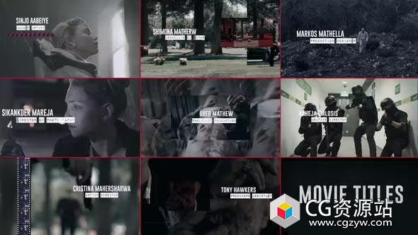 AE模板-电影标题序列侦探犯罪调查开场白宣传片头 Movie Title | Film Credits