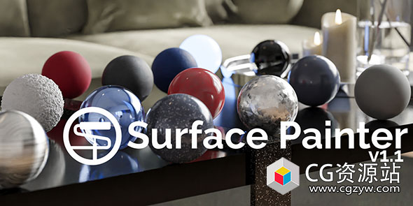 模型快速着色Blender插件 Surface Painter V1.1