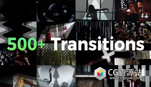 AE模板-500+图形笔刷遮罩过渡视频转场工具包 Transition Mattes Toolkit