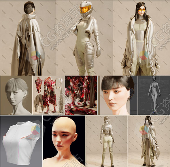 Coloso MD和C4D未来时尚服装制作流程视频教程