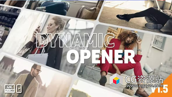 AE模板-横竖屏动态幻灯片图片视频片头 Dynamic Slideshow Ⅱ