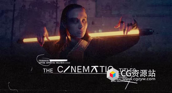 AE模板-电影预告片噪点叠加文字标题开场动画 Cinematic Titles