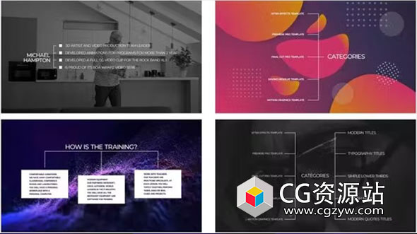 AE模板-列表文字标题动画 List Titles