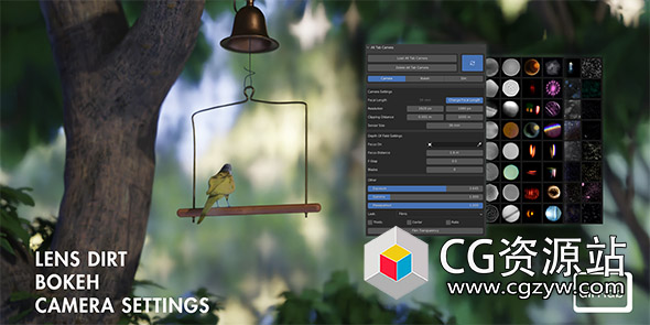 摄像机虚焦景深Blender插件 Alt Tab Camera v1.2.0