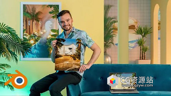 Blender真实三维建筑场景渲染教程+中英文字幕