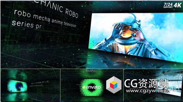 AE模板-E3D科技空间感视频展示片头 Technology Slide