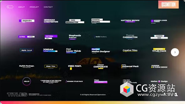 AE模板-30组4K现创意文字标题排版动画 Titles Bundle 1.0