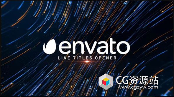 AE模板-抽象粒子线条流动背景文字标题开场片头 Abstract Lines Titles