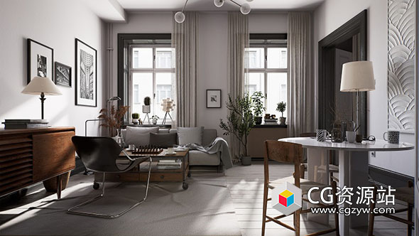 UE5室内装修家具装饰品3D模型 Archinteriors for UE Vol.8