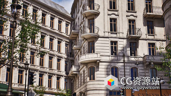 50个UE5室外建筑楼房3D模型 Archmodels For UE5 Vol.8
