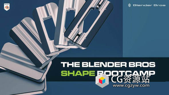Blender三维建模训练营教程 Blender Bros – The Shape Bootcamp+中英文字幕