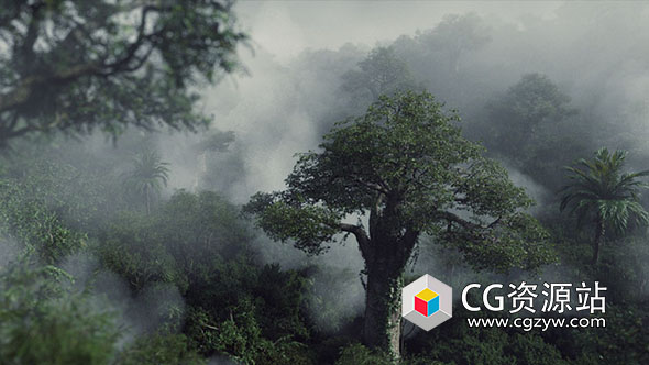 Houdini和peedtree山林云雾大气场景环境视频教程