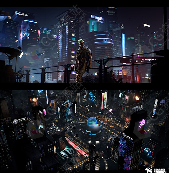 Unreal赛博朋克角色车辆武器建筑物模型包 Cyber​​punk Gigapack-图片1