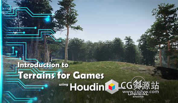 Houdini和Unreal制作地形程序性游戏场景视频教程