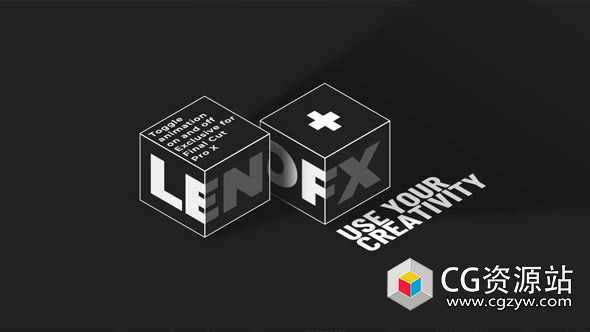 FCPX插件-20组创意三维等距等文字标题排版动画