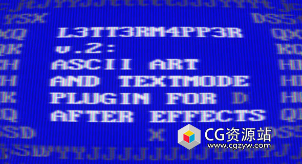 8Bit复古ASCII编码文字贴图特效AE插件 L3tt3rM4pp3r2 v2.8 Win