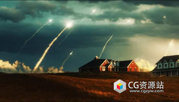 36组导弹发射烟雾炮弹攻击爆炸特效动画视频素材