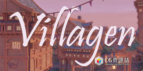 Blender预设几何节点城堡村庄生成器 Village