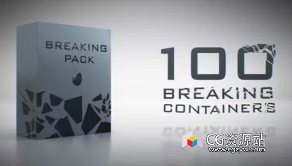 AE模板-100个文字碎片破碎动画 Breaking Pack