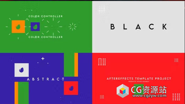 AE模板-创意时尚图形快速文字动画MG片头 Abstract Smooth