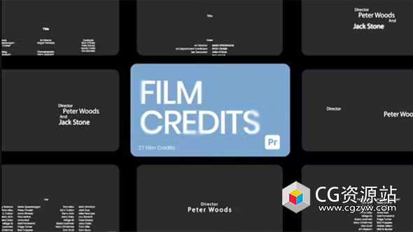 AE+PR模板-27组电影片头片尾文字标题动画 Film Credits