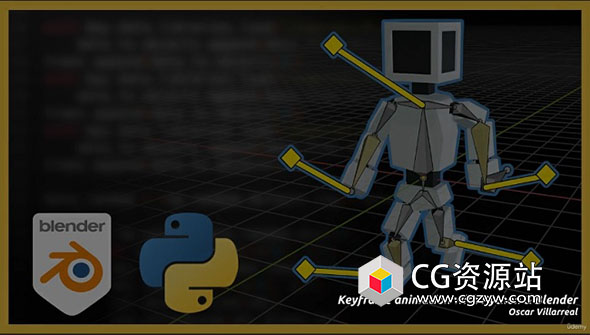 Python/Blender关键帧动画制作教程+英文字幕 Keyframe animation with Python & Blender