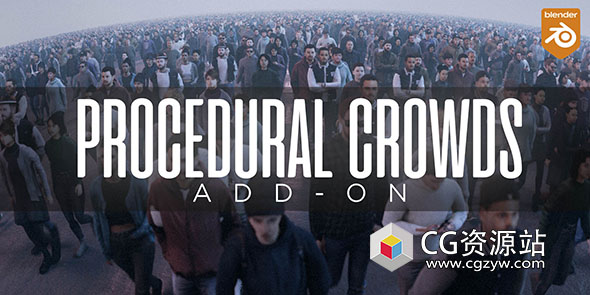 程序化人群生成Blender插件 Procedural Crowds v2.2.0+预设库