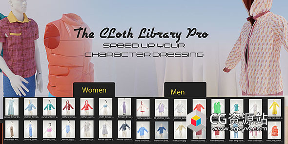 Blender插件-衣服服装布料资产库 The cloth library 2