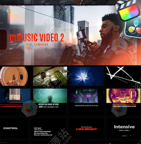 FCPX+达芬奇插件-音乐短视频MV文字标题字幕转场特效预设 mMusic Video 2-图片1
