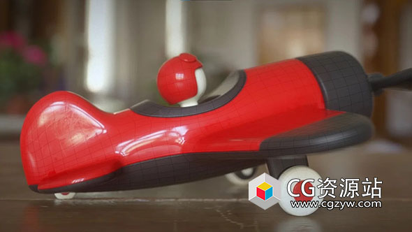 C4D Octane渲染器卡通飞机建模渲染教程