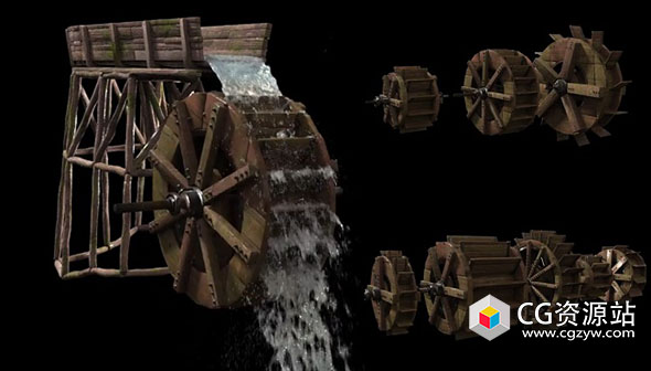 Houdini流体模拟程序性水车特效制作视频教程+中英文字幕